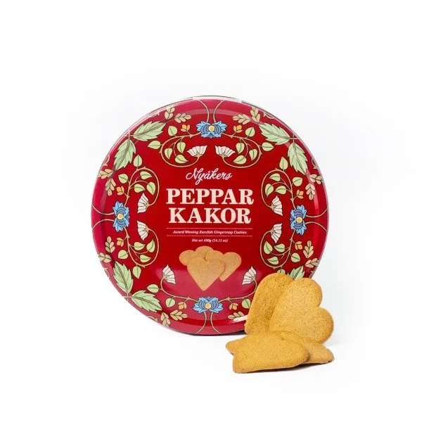 BK404 Heart-Shaped Gingersnaps in Red Tin — B&R Classics